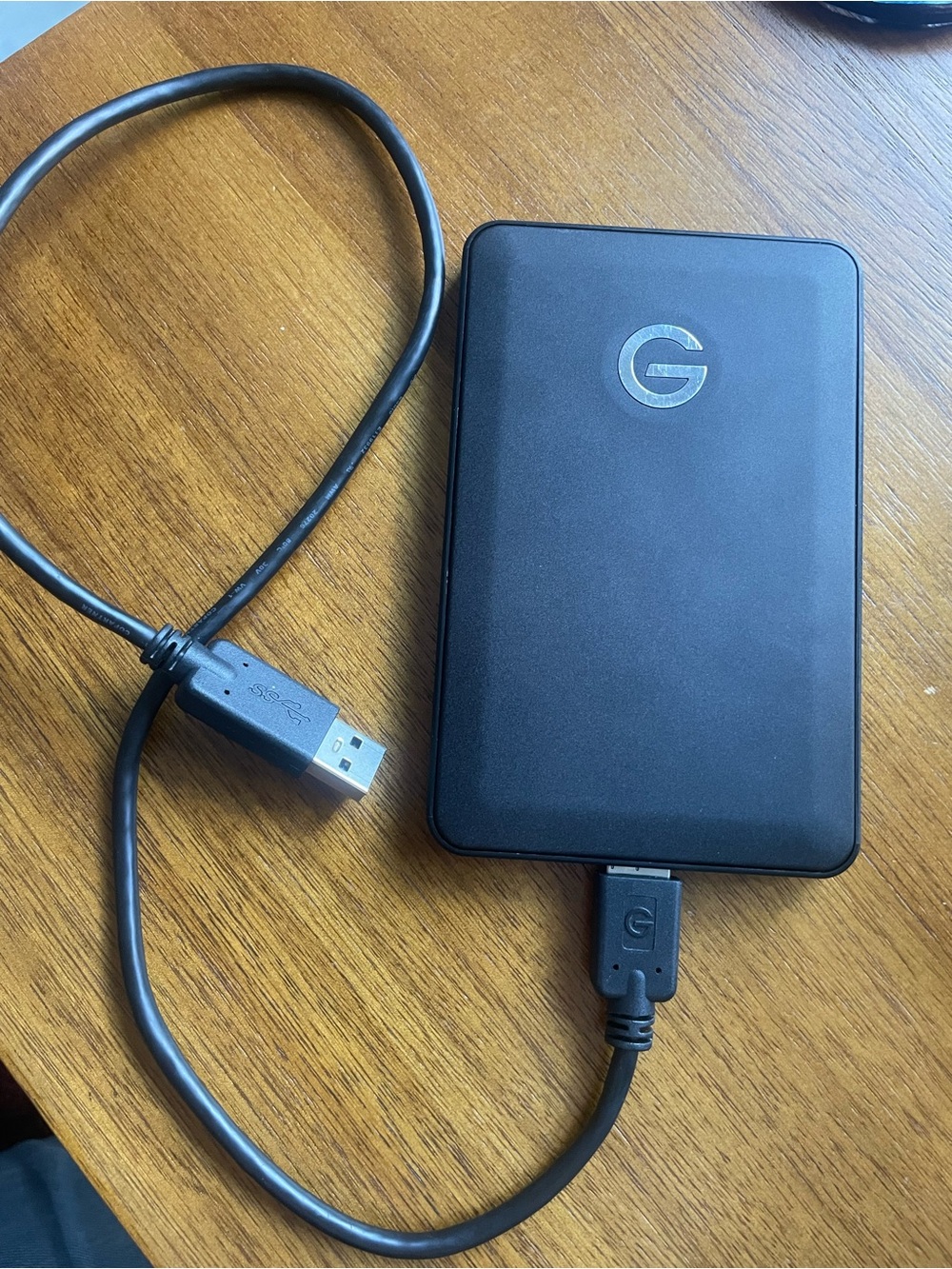 G-Technology Portable External Hard Drive in Black - 1TB